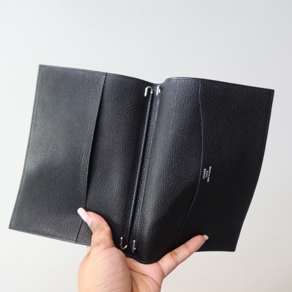 Hermes Globe-Trotter Agenda Cover Black PRELOVED - Picture 2 of 6